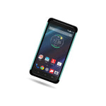 For Motorola Droid Turbo Case Teal Black Hybrid Diamond Bling Skin Phone Cover