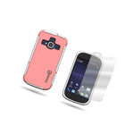 Light Pink White Cover Slim Hybrid Case Screen Protector For Zte Concord Ii