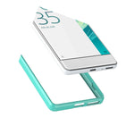 Hybrid Slim Fit Hard Back Cover Phone Case For Sony Xperia Xa Teal Clear