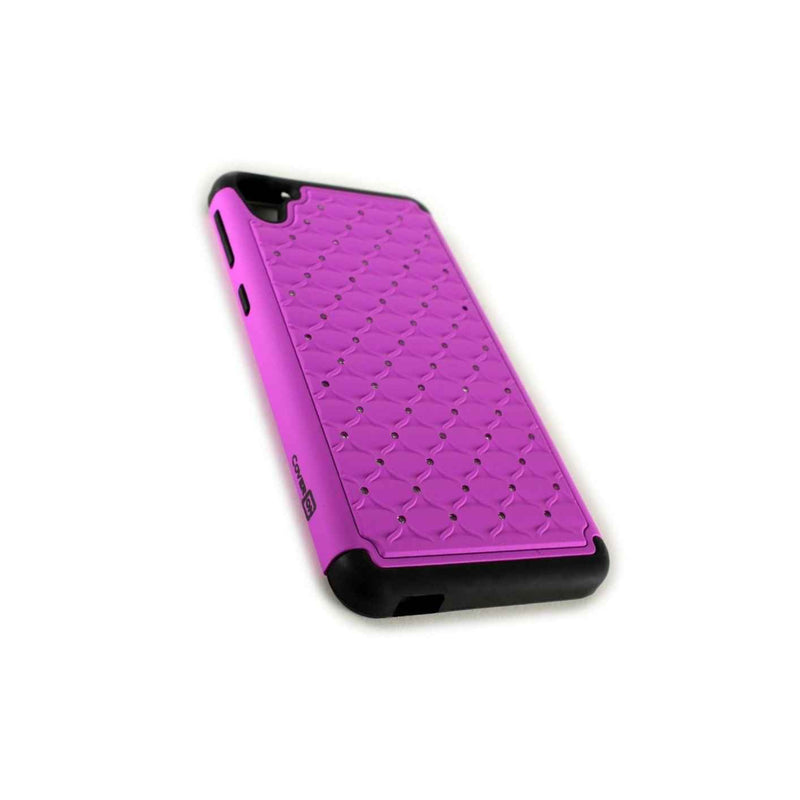 Coveron For Htc Desire 826 Case Hybrid Diamond Hard Purple Black Phone Cover