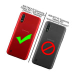 For Samsung Galaxy A01 Usa Case Magnetic Metal Kickstand Red Phone Cover