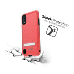 For Samsung Galaxy A01 Usa Case Magnetic Metal Kickstand Red Phone Cover