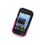 Hard Cover Protector Case For Zte Savvy Z750C Purple Love Heart