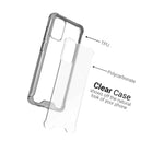 Clear Black Trim Hybrid Clear Cover Slim Phone Case For Samsung Galaxy S20 Plus