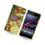 Hard Cover Protector Case For Sony Xperia Z1 C6906 Antique Flower