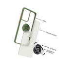Clear Army Green Phone Case For Samsung Galaxy S21 Ultra 5G Cover W Grip Ring