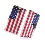 Coveron For Htc Desire 610 Case Wallet Pouch Folio Cover American Flag