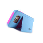 Coveron For Samsung Galaxy S6 Edge Case Blue Hot Pink Rugged Card Holder Cover