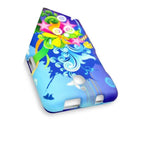Hard Cover Protector Case For Huawei Ascend Plus H881C Blue Floral Burst