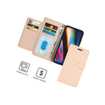 Rose Gold Rfid Pu Leather Wallet Phone Case For Motorola Moto G 5G Plus One 5G