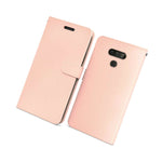 Rose Gold Rfid Wallet Phone Case For Lg Harmony 4 Xpression Plus 3 Premier Pro