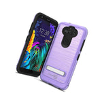 For Lg Tribute Monarch Risio 4 K8X Case Magnetic Kickstand Purple Phone Cover