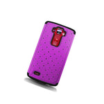 Coveron For Lg G Flex 2 Case Hybrid Diamond Hard Purple Black Phone Cover
