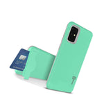 Mint Teal Hybrid Case For Samsung Galaxy S20 Plus Kickstand Card Phone Cover