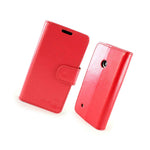 Coveron For Nokia Lumia 530 Wallet Case Screen Protector Red