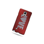 For Samsung Galaxy Note 4 Case Red Love Hard Slim Protective Phone Back Cover