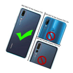 For Huawei P20 Case Gray Black Slim Hybrid Hard Kickstand Phone Cover