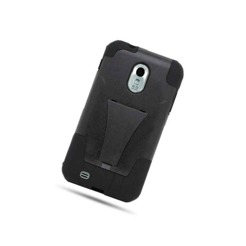 For Samsung Sprint Epic Touch 4G Galaxy S Ii S2 Black Hybrid Rugged Case
