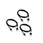 3X Micro Usb Braided Charger Travel Sync Data Cable Cord For Android Cell Phone