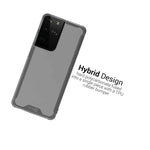 Clear Black Trim Hybrid Slim Cover Phone Case For Samsung Galaxy S21 Ultra 5G