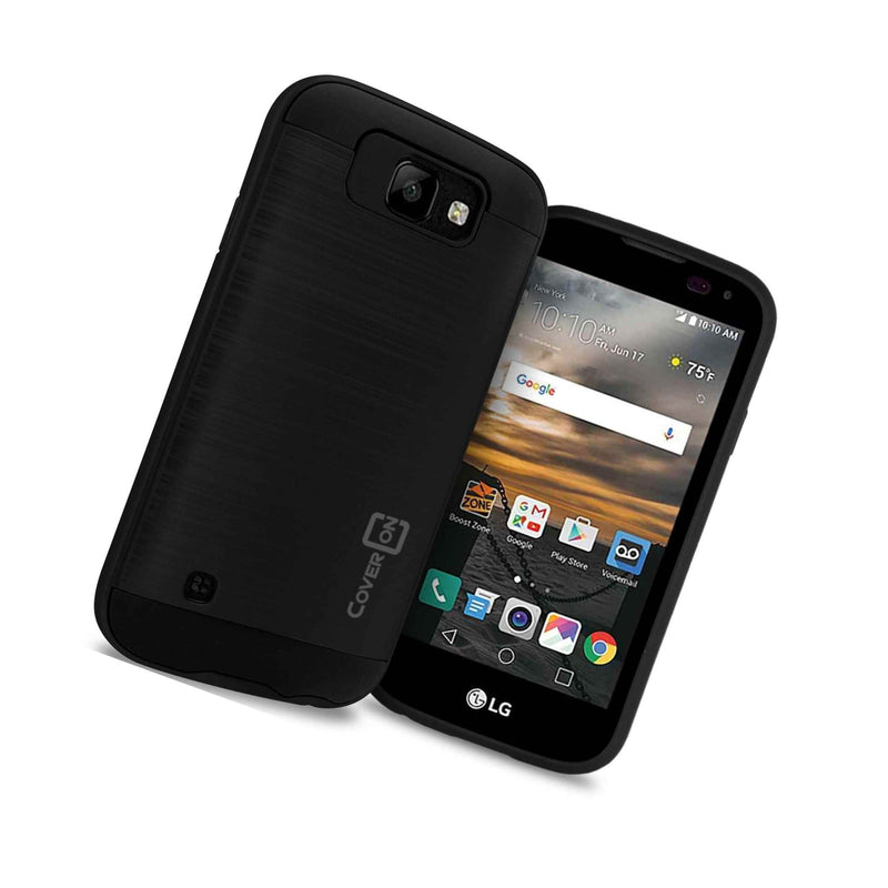 For Lg K3 Case Black Slim Rugged Hybrid Phone Cover
