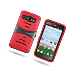 Coveron For Alcatel One Touch Sonic Lte Case Kickstand Hard Cover Red Black