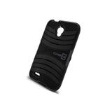 For Alcatel One Touch Conquest Case Black Hybrid Tough Skin Phone Hard Cover