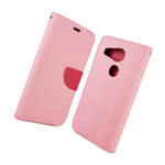 Light Pink Hot Pink Phone Cover For Lg Nexus 5X Card Case Holder Folio Pouch