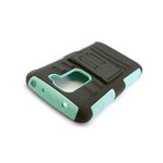 For Lg G2 Mini Stand Teal Black Hard Soft Case Belt Clip Holster Cover