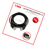 2X 10Ft Mini Usb 2 0 A Male To A Female Extension Cord M F Extender Cable