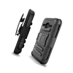 For Alcatel One Touch Evolve 2 4037T Case Black Holster Hard Cover