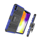 For Apple Iphone Xs Max 10S Max Belt Clip Case Blue Holster Phone Cover