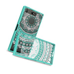 Hybrid Slim Fit Hard Back Cover Case For Sony Xperia Xz1 Compact Teal Mandala