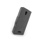 For Alcatel One Touch Elevate Wallet Case Black Folio Screen Protector Pouch