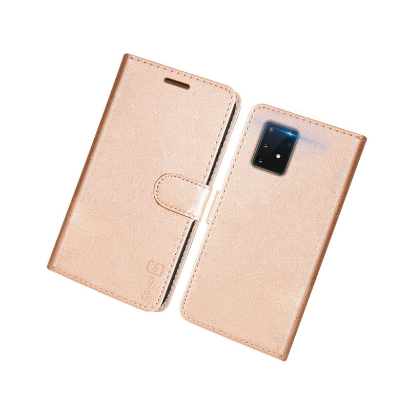 Rose Gold Rfid Leather Wallet Cover Phone Case For Samsung Galaxy S10 Lite A91