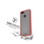 Red Hybrid Protective Clear Cover Hard Phone Case For Motorola Moto E6 Play