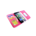 Wallet Case For Microsoft Lumia 640 Hot Pink Purse Cover Screen Protector