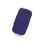 Hard Rubberized Plastic Matte Blue Phone Cover Case For Samsung Gravity Q T289