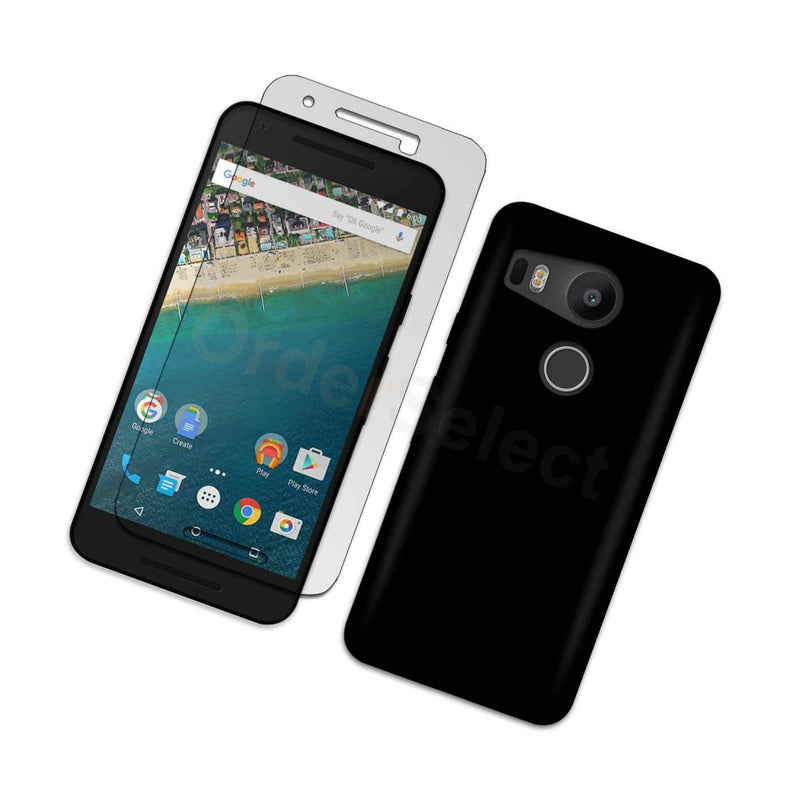 New Soft Slim Case Lcd Hd Screen Protector For Android Lg Google Nexus 5X Black