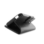For Htc Desire 520 Card Case Black Carbon Fiber Design Wallet Phone Cover