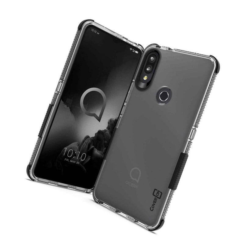 For Alcatel 3V 2019 Case Clear Black Trim Tpu Soft Slim Fit Phone Cover