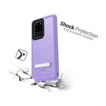 For Samsung Galaxy S20 Ultra Case Magnetic Metal Kickstand Purple Phone Cover