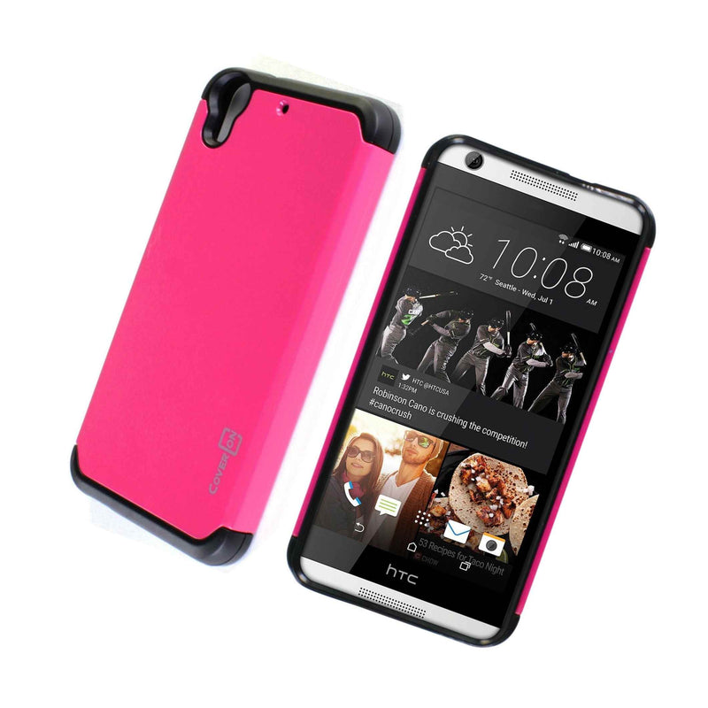 For Htc Desire 626 626S Case Hot Pink Black Slim Rugged Armor Phone Cover