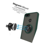 Hunter Green Phone Case For Motorola Moto E6 Play Cover W Grip Ring Kickstand