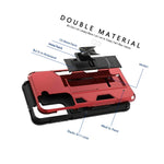 For Samsung Galaxy S21 Plus 5G Case Ring Magnetic Kickstand Red Phone Cover