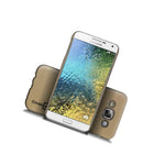 For Samsung Galaxy E7 Hard Case Slim Matte Back Phone Cover Gold
