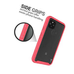 Pink Trim White Dots Cover Full Body Shockproof Phone Case For Google Pixel 5