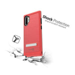For Samsung Galaxy Note 10 Plus 5G Case Metal Kickstand Red Hard Phone Cover
