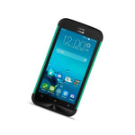 For Asus Zenfone 2E 5 0 Case Teal Black Hybrid Diamond Bling Skin Phone Cover