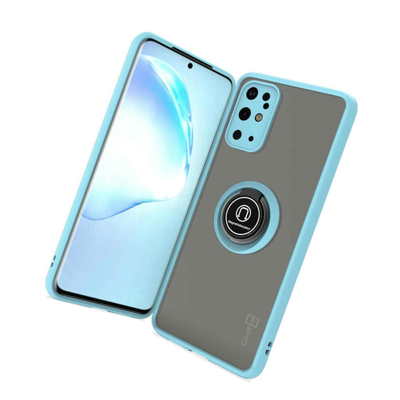 Sky Blue Phone Case For Samsung Galaxy S20 Plus Cover W Grip Ring Kickstand